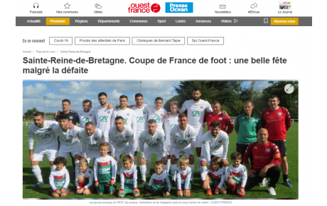 Article OUEST FRANCE - Parcours Coupe de France